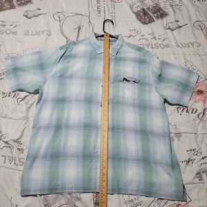 Tommy Bahama blue/ green men size XL short sleeve button up